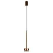 7152/10L HIGHTECH ODL26 Подвесной светильник  медь/янтарное стекло/металл IP20 LED 10W 3000K 220V LASLO