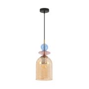 8298/1A MODERNI бронза/амбер/розовый/голубой, металл/стекло Подвес E27 1*40W 220V IRIME