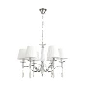 8316/6 CLASSI LN26 хром/белый, металл/хрусталь/текстиль Люстра E14 6*40W 220V MAGDA