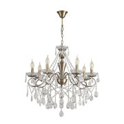 8346/7 CLASSI бронза/прозрачный, металл/хрусталь Люстра потолочная E14 7*40W 220V LUINA
