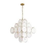 8320/8 MODERNI LN латунь/белый, металл/стекло Люстра E14 8*40W 220V CHIPSY