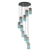 8401/10 MODERNI LN черный/античная бронза/серо-синий, металл/стекло Люстра E14 10*40W 220V MURANO