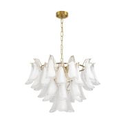 8385/9 NEOCLASSI LN золото/белый, металл/стекло Люстра E14 9*40W 220V PLUME