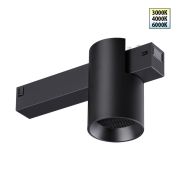 359954 PORT NT25 218 черный Трековый светильник с переключ. цв. темпер. IP20 LED 3000К4000К6000К 10W 90-240V VECTOR