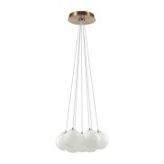 7109/7 MIDCENT ODL26 Подвесной светильник  металл/стекло/бронза/белый IP20 E14 7*5W  220-240V MAGIA