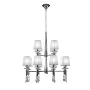 Большая люстра Mantra Tiffany 3850 белый,серый,хром,E14x24*23W
