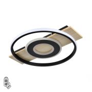 8022/80CL LEDIO LN24 черный/дерево, металл/МДФ Потолочный светильник с пультом ДУ 3000-6500К LED 80W 220V  PINE