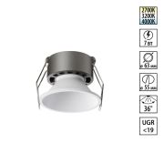 359848 WIR NT25 506 белый Светильник встраиваемый с переключателем цв. температуры IP20 LED 7W 220-240V 2700К3200К4000К NOVA