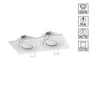 371021 WIR NT25 577 белый Светильник встраиваемый поворотный IP20 GU10 2*50W 220-240V MORUS