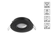 371018 WIR NT25 576 черный Светильник встраиваемый поворотный IP20 GU10 50W 220-240V MORUS