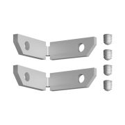 135329 NT25 000 серебро Соединитель угловой вертикальный для арт.135319-135328 (2 шт. в комплекте) IP20 FLUM