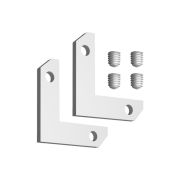 135330 NT25 000 серебро 000 Соединитель угловой горизонтальный для арт.135325-135328 (2 шт. в комплекте) IP20 FLUM