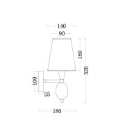 Настенный светильник (бра) Freya FR2022WL-01CH