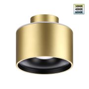 358972 OVER NT22 350 бронза св. Светильник накладной с переключ. цв. температуры IP20 LED 3000К4000К6000К 12W вниз + 3W вверх 110-265V GIRO