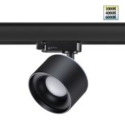 358977 PORT NT22 264 черный Трехфазный трековый светильник с переключ. цв. температуры IP20 LED 3000К4000К6000К 12W вниз + 3W вверх 110-265V GIRO