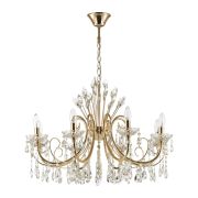4977/8 HALL ODL23 627 золотой/хрусталь Люстра E14 8*40W VERSIA