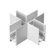 135171 SHINO NT23 116 белый Соединитель для низковольтного шинопровода «X-образный» IP20 FLUM