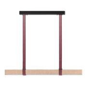 6630/36L HIGHTECH ODL24 000 металл/эко-кожа/ткань/акрил черный/бордовый/бежевый Подвесной светильник IP20 LED 36W 3000K 220V VINCENT