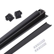 135199 SHINO NT23 172 черный Низковольтный шинопровод для встраиваемого монтажа в ГКЛ 2м IP20 48V SMAL