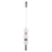 6505/1A SUSPENTIONI LN26 385 хром, розовый, белый Подвес GU10 50W 220V VERONA
