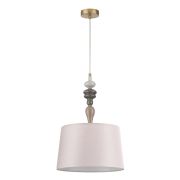 5040/1 CLASSIC ODL24 371 античн.бронза/беж.абажур/металл/керамика Подвес E27 1*60W HOMI