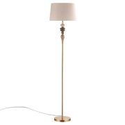 5040/1F CLASSIC ODL24 371 античн.бронза/беж.абажур/металл/керамика Торшер E27 1*60W HOMI