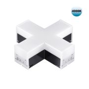 359114 OVER NT23 060 черный Светильник-соединитель «Х»- образный IP20 LED 12W 4000K 100-265V 1080Лм BITS