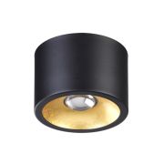 6669/1CL HIGHTECH ODL19 337 черный с золотым фоль-м Потолочной накладной светильник LED GU10 1*7W 220V GLASGOW (вместо 3878/1CL)