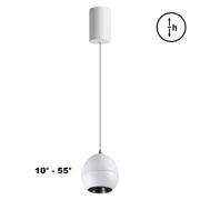 359341 OVER NT24 322 белый Светильник подвесной с механизмом регулировки высоты, провод 2м IP20 LED 7W 3000K 760Лм 170-265V SFERO