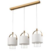 6593/3A MODERNI LN26 406 латунь/белый, металл/текстиль, стекло Подвес E14 3*40W 220V JANE