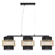 8003/3A MODERNI LN26 312 черный/черный, золотой металл/металл, текстиль Подвес Е27 3*60W 220V ANIMAISA