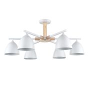 8095/6C MODERNI LN26 340 белый/белый металл, дерево/металл Люстра потолочная Е27 6*60W 220V COLANGE