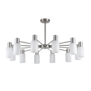 8099/12C COMFI LN26 105 никель/белый металл/стекло Люстра потолочная Е14 12*40W 220V MAVE