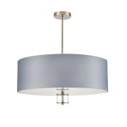 8108/7C MODERNI LN26 182 латунь титаниум/серый, металл/текстиль/стекло Люстра потолочная E14 7*40W 220V DAMONA