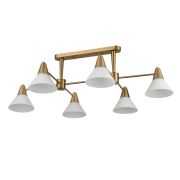 8113/6 MODERNI LN25 000 латунь/белый, металл/стекло Люстра потолочная E27 6*60W 220V CORNE