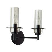 6555/2W CLASSI LN26 100 черный/дымчатый/металл/стекло Бра E14 2*40W 220V MADONNA