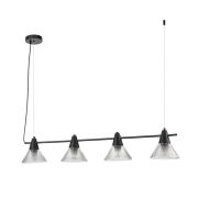 6595/4A MODERNI LN26 217 черный/прозрачный, металл/стекло Подвес E27 4*60W 220V CORNE