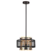 8007/3 MODERNI LN26 296 черный/черный, золотой металл/металл, стекло Подвесной светильник Е14 3*40W 220V ZARINA