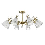 8046/8C CLASSI LN26 107 латунь/прозрачное стекло Люстра потолочная Е14 8*40W 220V AURICA