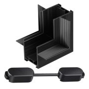 135275 SHINO NT24 093 черный Соединитель «Г»(переход с потолка на стену) для шинопровода встраиваемого в ГКЛ IP20 24V EASY