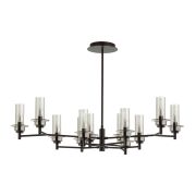 6555/12C CLASSI LN26 100 черный/дымчатый/металл/стекло Люстра потолочная E14 12*40W 220V MADONNA