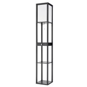 8092/1F COMFI LN26 460 черный/белый, дерево/текстиль Торшер Е27 1*60W 220V PRACTIC