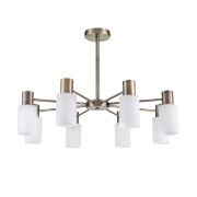 8100/8C COMFI LN26 106 бронза/белый металл/стекло Люстра потолочная Е14 8*40W 220V MAVE