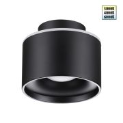 358971 OVER NT22 350 черный Светильник накладной с переключ. цв. температуры IP20 LED 3000К4000К6000К 12W вниз + 3W вверх 110-265V GIRO