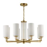 4990/8 HALL ODL23 637 матов. золотой/белый/стекло Люстра E27 8*40W KASALI