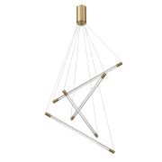 4369/40L HIGHTECH ODL23 235 полированное золото/акрил с пузырьками Подвесной св-к IP20 LED 30W 3000K 1050Лм SPARKY