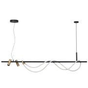 4397/40L HIGHTECH ODL23 301 черный/античная бронза/металл/канат Подвесной св-к с раздельн. вкл IP20 LED 40W 1580Лм 3000K CORDA