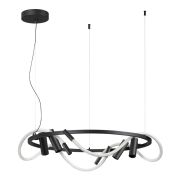 4391/55L HIGHTECH ODL24 299 черный/металл/канат Подвесной св-к с раздельн. вкл IP20 LED 50W 2020Лм 4000K CORDA