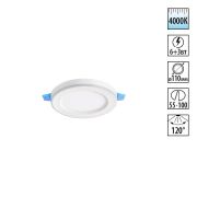 359012 SPOT NT23 498 белый Светильник встраиваемый светодиодный (три сценария работы) IP20 LED 4000К 6W+3W 100-265V 630Лм SPAN