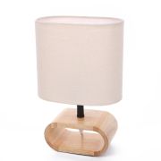 8199/1T COUNTY LN26 511 бежевый, дерево/текстиль Настольная лампа E27 1*60W 220V MADERANA